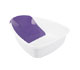 Comby Bath in White and Plum