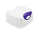 Contoured Step-up Stool in White and Plum