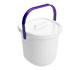 Nappy Pail in White and Plum